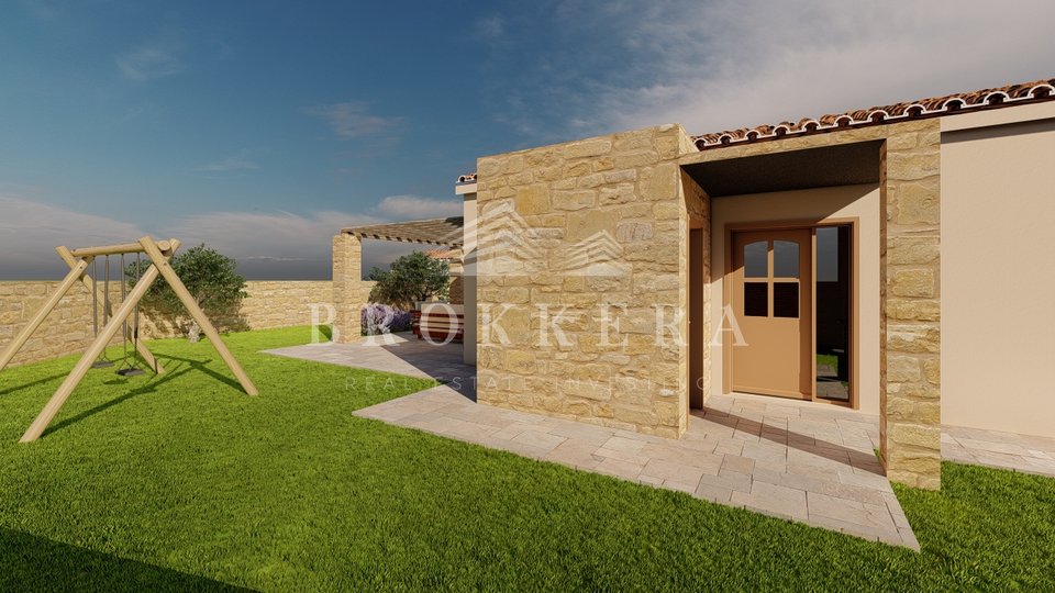 PROJECT - DOUBLE HOUSE WITH SWIMMING POOL IN THE SURROUNDINGS OF NOVIGRAD