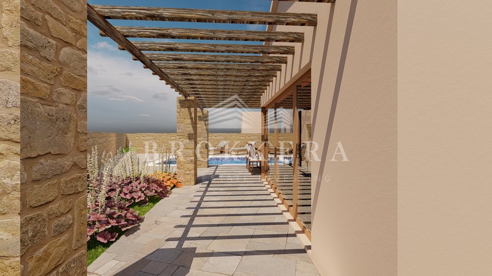PROJECT - DOUBLE HOUSE WITH SWIMMING POOL IN THE SURROUNDINGS OF NOVIGRAD