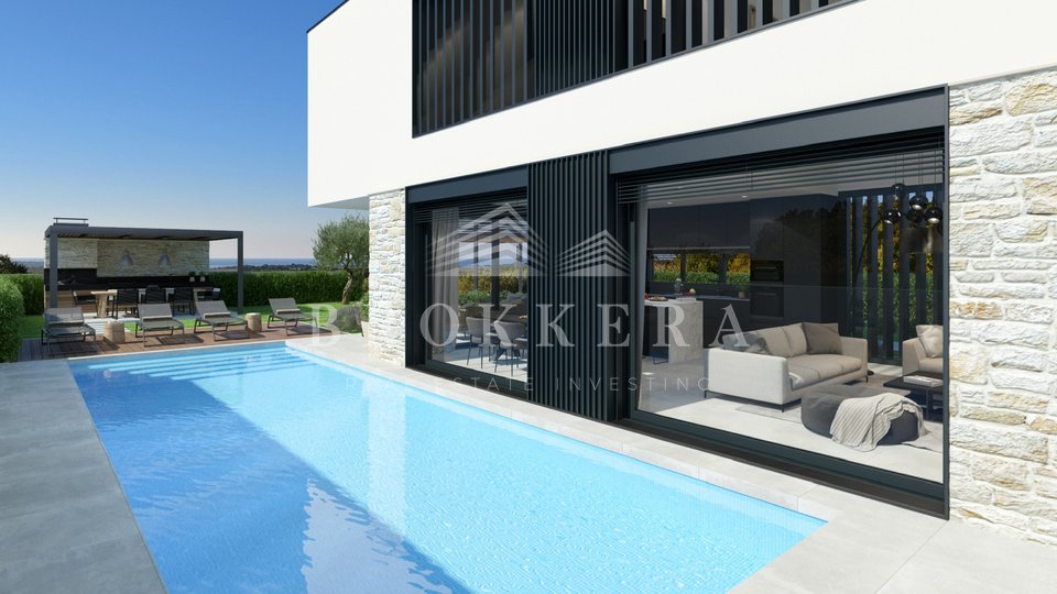 MODERN VILLA WITH SWIMMING POOL IN THE SURROUNDINGS OF POREČ, 198 m2